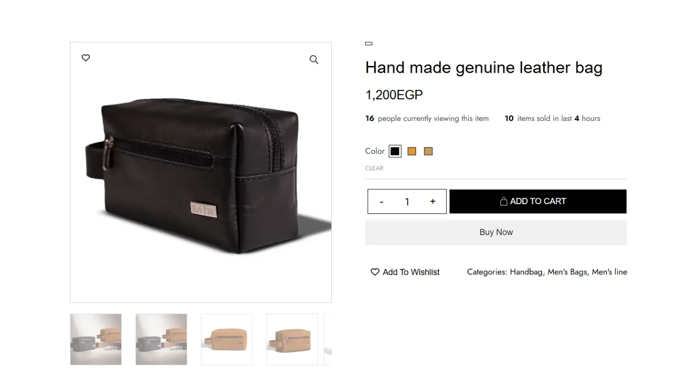 FAJR – Premium Egyptian Leather Goods E-Commerce Platform screenshot